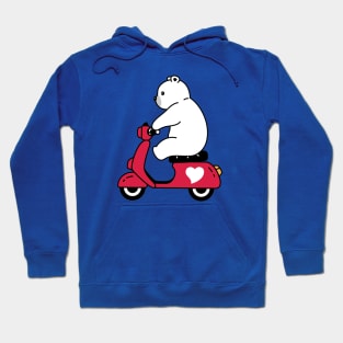 Cute Bear On Motorcycle Hoodie